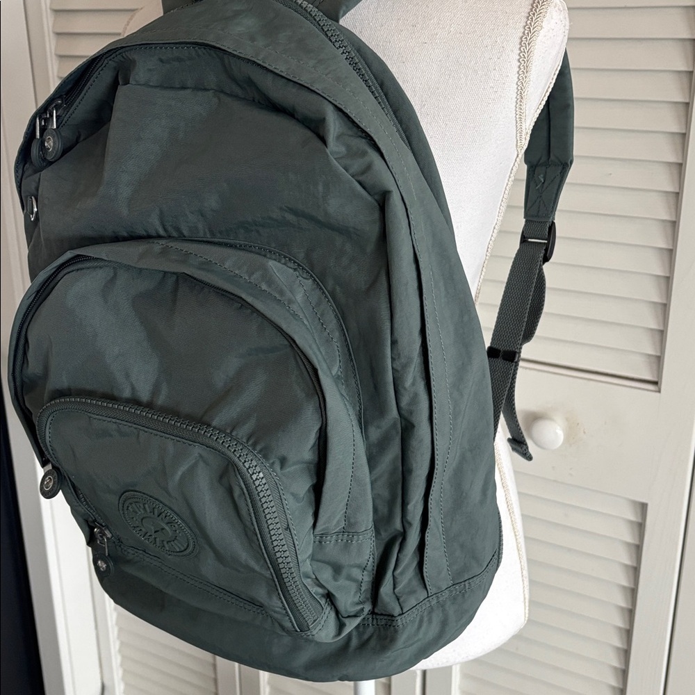 Kipling Harper Expandable Backpack Women’s Light Aloe Tonal Sage Green Travel - Picture 2 of 15